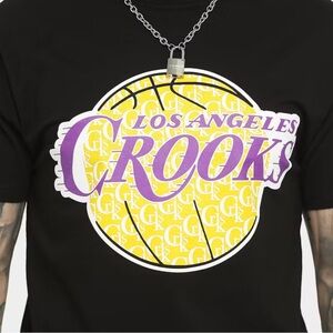 NWT XL Los Angeles Crooks Black Graphic Tee
